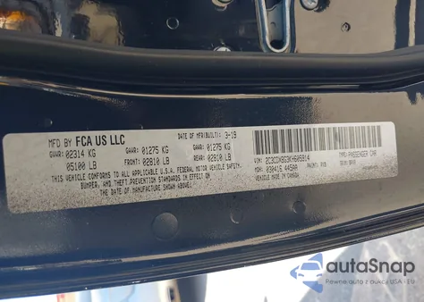 2019 Dodge Charger Sxt Rwd z USA, uszkodzony, nr VIN 2C3CDXBG3KH605914